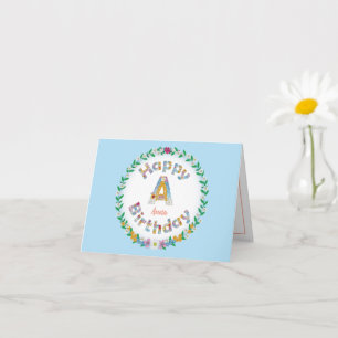 Lettre floraleUn monogramme Carte d'anniversaire p