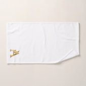 Lettre flore A en or avec un noir blanc (Serviette à main)