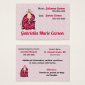 Lettre G des cartes d'information d'urgence pour e (Devant & derrière)