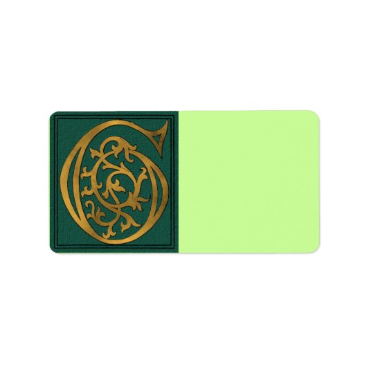 Lettre G Étiquette de adresse (Devant)