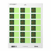 Lettre G Étiquette de adresse (Feuille entière)