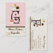 Lettre G Monogramme Dessert Boulangerie Cartes de (Devant / Derrière)