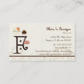 Lettre G Monogramme Dessert Boulangerie Cartes de (Dos)