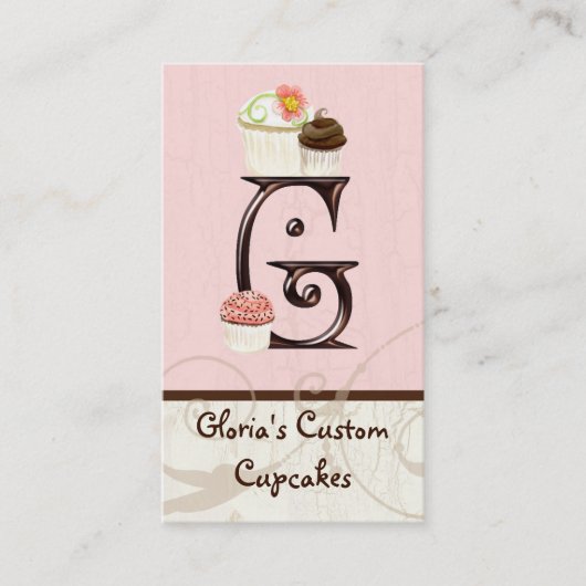Lettre G Monogramme Dessert Boulangerie Cartes de (Devant)