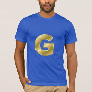 Lettre G T-shirt en toile Bella de base pour homme