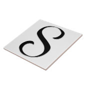 Lettre Geessele S en Carreaux Monogrammes noirs (Côté)