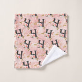 Lettre H (Gant de toilette)