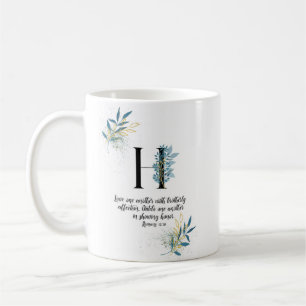 Lettre H, bible aquarelle citation mug