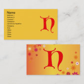 Lettre H Carte de visite (Devant / Derrière)