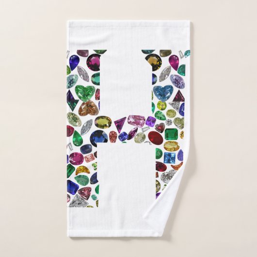 Lettre H Monogramme (Serviette à main)
