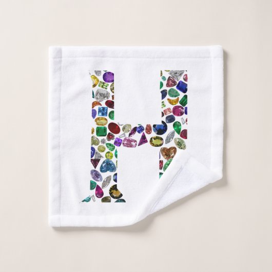 Lettre H Monogramme (Gant de toilette)