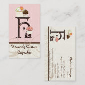 Lettre H Monogramme Dessert Boulangerie Cartes de  (Devant / Derrière)
