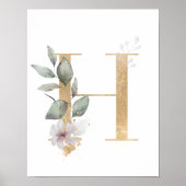Lettre H Monogramme Poster (Devant)