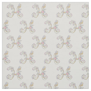 LETTRE H monogramme texte décoratif tissu personna