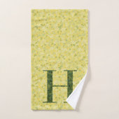 Lettre H vert foncé et jaune de la liberté Serviet (Serviette à main)