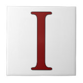 Lettre Helena I en carreaux Monogrammes rouges (Devant)