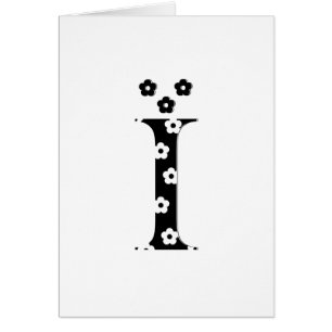 lettre I à motifs floraux