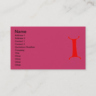 Lettre I Carte de visite