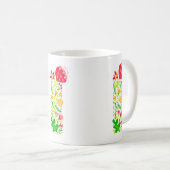 Lettre I en Fleurs Café Mug (Devant droit)