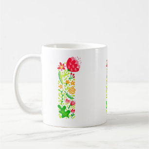 Lettre I en Fleurs Café Mug