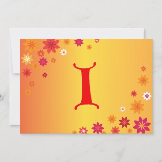 Lettre I invitation (Devant)
