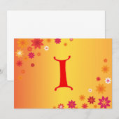 Lettre I invitation (Devant / Derrière)
