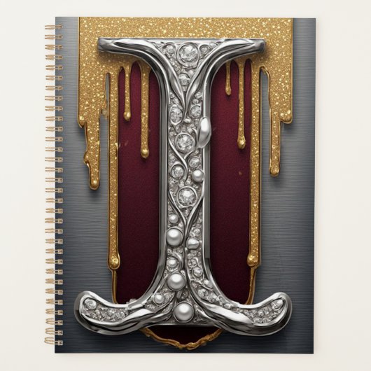 Lettre I Monogramme de Luxe avec Paillettes (Devant)