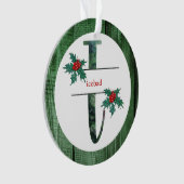 *~* LETTRE I PHOTO DE Noël Bois rustique AP44 (devant)