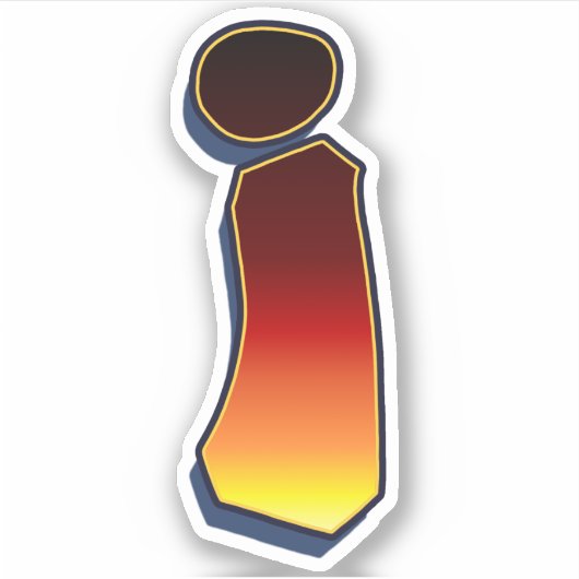 Lettre i - Sticker en flammes (Devant)
