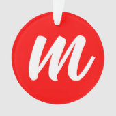 LETTRE INITIALE CalliGRAPHIQUE BLANCHE ROUGE (devant)