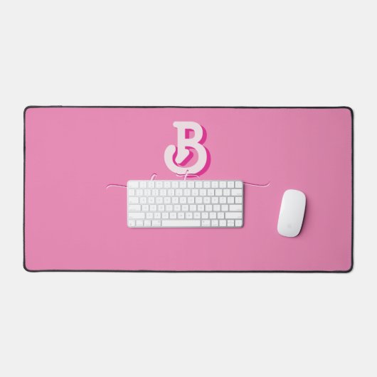 LETTRE INITIALE CHIC CHAUD Nom rose Monogramme (Clavier et souris)