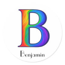 Lettre initiale colorée B Sticker