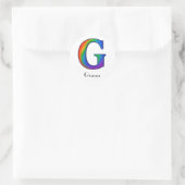 Lettre initiale colorée G Sticker (Sac)