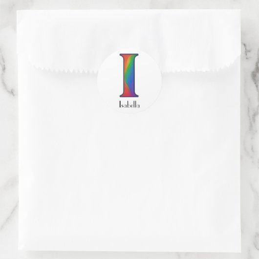 LETTRE INITIALE COLORÉE Sticker I (Sac)