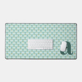 Lettre initiale de monogramme bleu sarcelle floral (Clavier et souris)