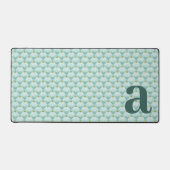 Lettre initiale de monogramme bleu sarcelle floral (Recto)