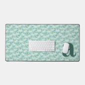 Lettre initiale de monogramme motif floral bleu sa (Clavier et souris)