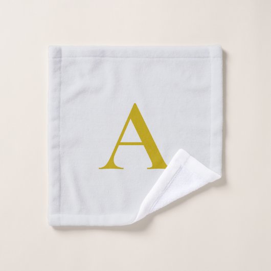 Lettre initiale de monogramme personnalisé couleur (Gant de toilette)
