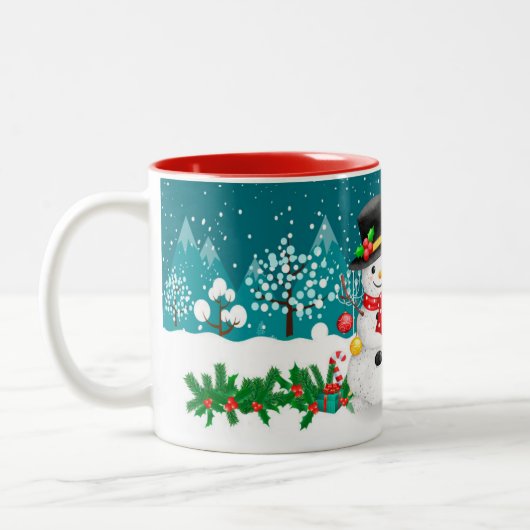 Lettre initiale de Noël joyeuse Monogramme Mug (Gauche)