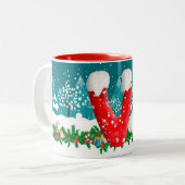 Lettre initiale de Noël Snowman Monogram Mug (Devant gauche)