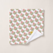 Lettre initiale du Rose floral Monogramme Nom Coup (Gant de toilette)