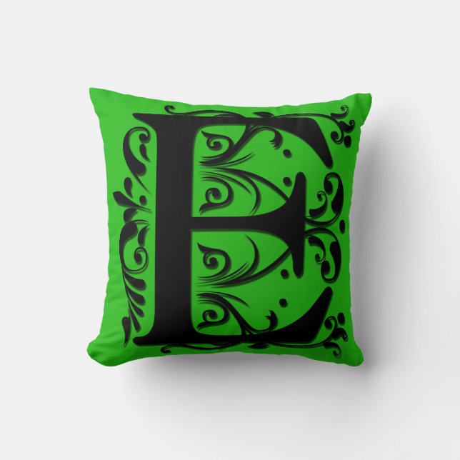 Lettre initiale E Monogramme - Coussin (Recto)