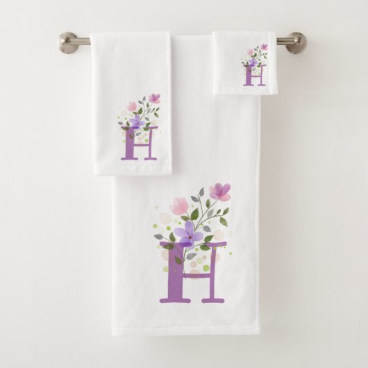 Lettre initiale H Plus Design Floral Ensemble de s (En situation)