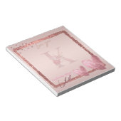 Lettre initiale K en monogramme joli bloc-notes en (Incliné)