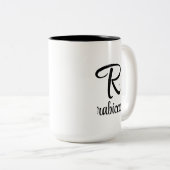 lettre initiale logo monogramme jaune tasse de caf (Devant droit)