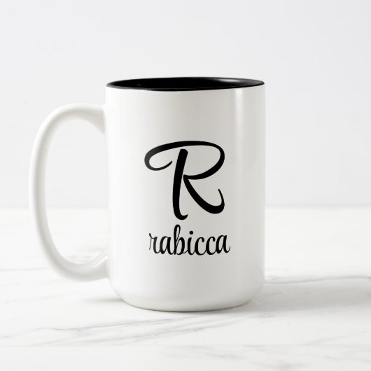 lettre initiale logo monogramme jaune tasse de caf (Gauche)