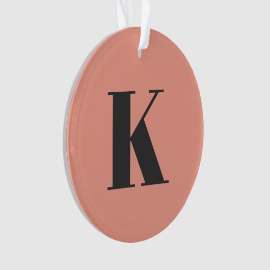 Lettre initiale | Monogramme Moderne Peach Design (devant)
