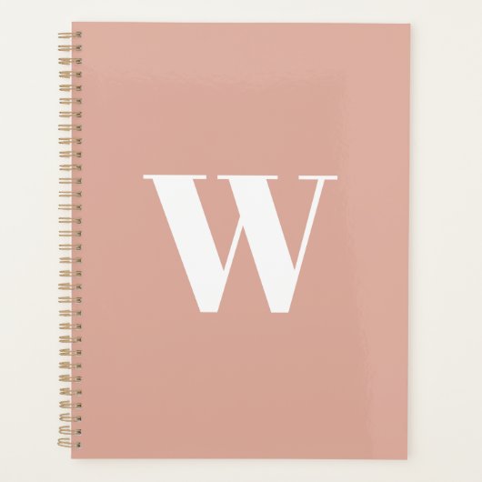 Lettre initiale monogramme moderne rose poussiéreu (Devant)