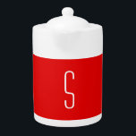 Lettre initiale Monogramme Rouge blanc moderne<br><div class="desc">Voulez-vous posséder un produit avec les initiales de votre nom? Il est très simple,  esthétique et attrayant.</div>