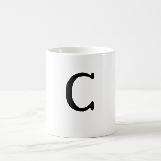 LETTRE INITIALE Monogramme Style moderne café Mug (Centre)